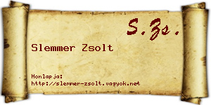 Slemmer Zsolt névjegykártya